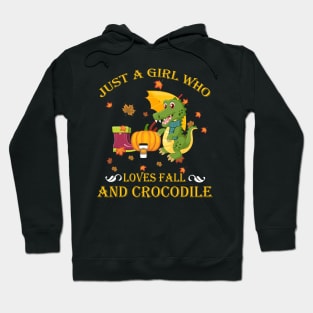 Just A Girl Who Loves Fall & Crocodile Thanksgiving Gift Hoodie